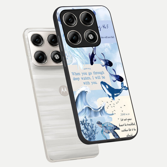  Faithful Ocean Promise phone case For Moto Edge 70 Pro showing premium glass back cover with detailed artwork