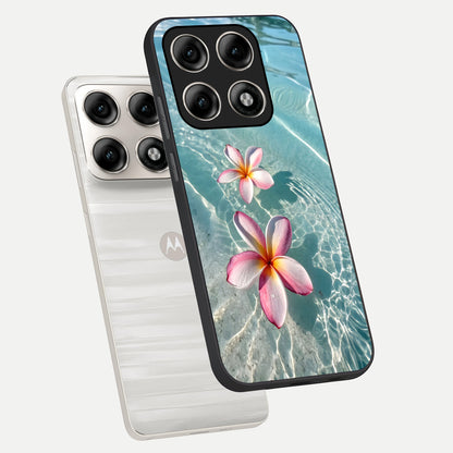  Floating Bloom Bliss phone case For Moto Edge 70 Pro showing premium glass back cover with detailed artwork