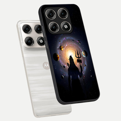  Galactic Shiva Vision phone case For Moto Edge 70 Pro showing premium glass back cover with detailed artwork