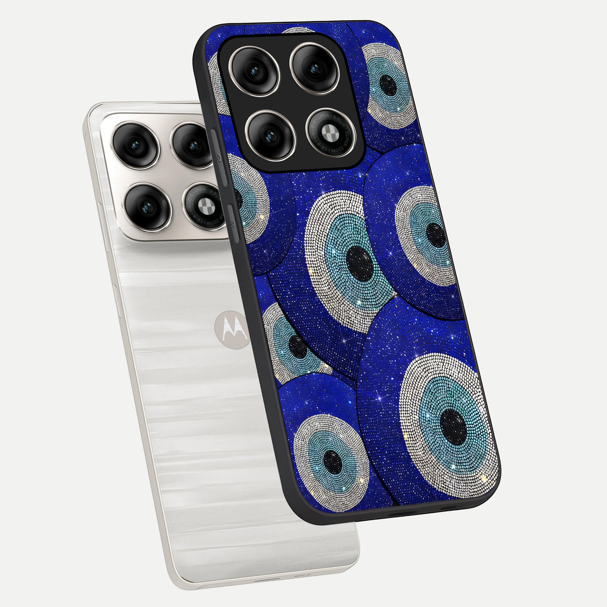  Galaxy Eye Flow phone case For Moto Edge 70 Pro showing premium glass back cover with detailed artwork