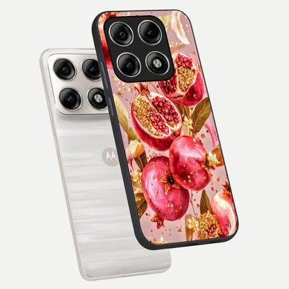  Golden Bloom Glow phone case For Moto Edge 70 Pro showing premium glass back cover with detailed artwork