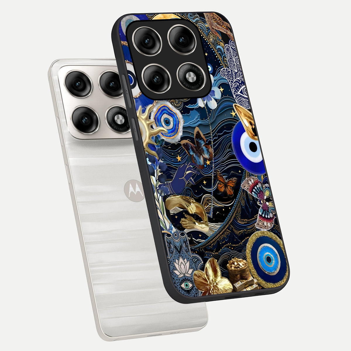  Golden Moon Magic phone case For Moto Edge 70 Pro showing premium glass back cover with detailed artwork