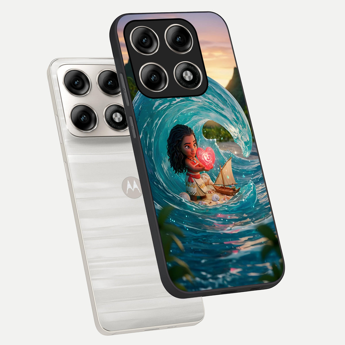  Heart of Ocean phone case For Moto Edge 70 Pro showing premium glass back cover with detailed artwork