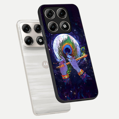  Krishna Hands Art phone case For Moto Edge 70 Pro showing premium glass back cover with detailed artwork