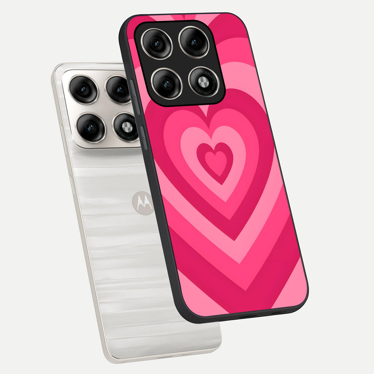  Layered Love Hearts phone case For Moto Edge 70 Pro showing premium glass back cover with detailed artwork