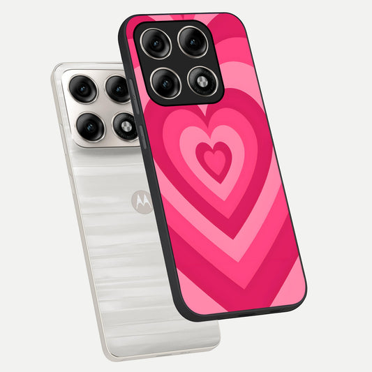 Layered Love Hearts phone case For Moto Edge 70 Pro showing premium glass back cover with detailed artwork