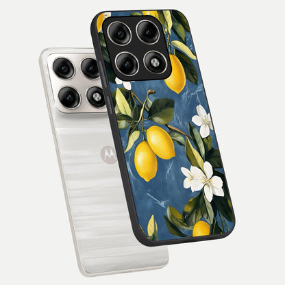  Lemon Dream Garden phone case For Moto Edge 70 Pro showing premium glass back cover with detailed artwork