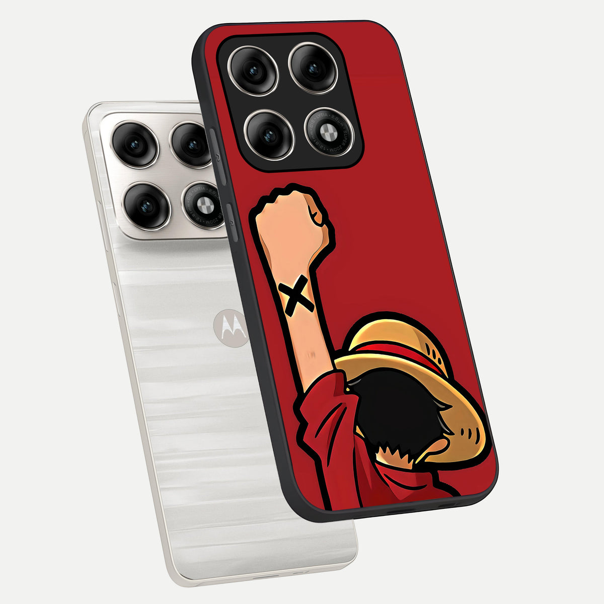  Luffy X Spirit phone case For Moto Edge 70 Pro showing premium glass back cover with detailed artwork