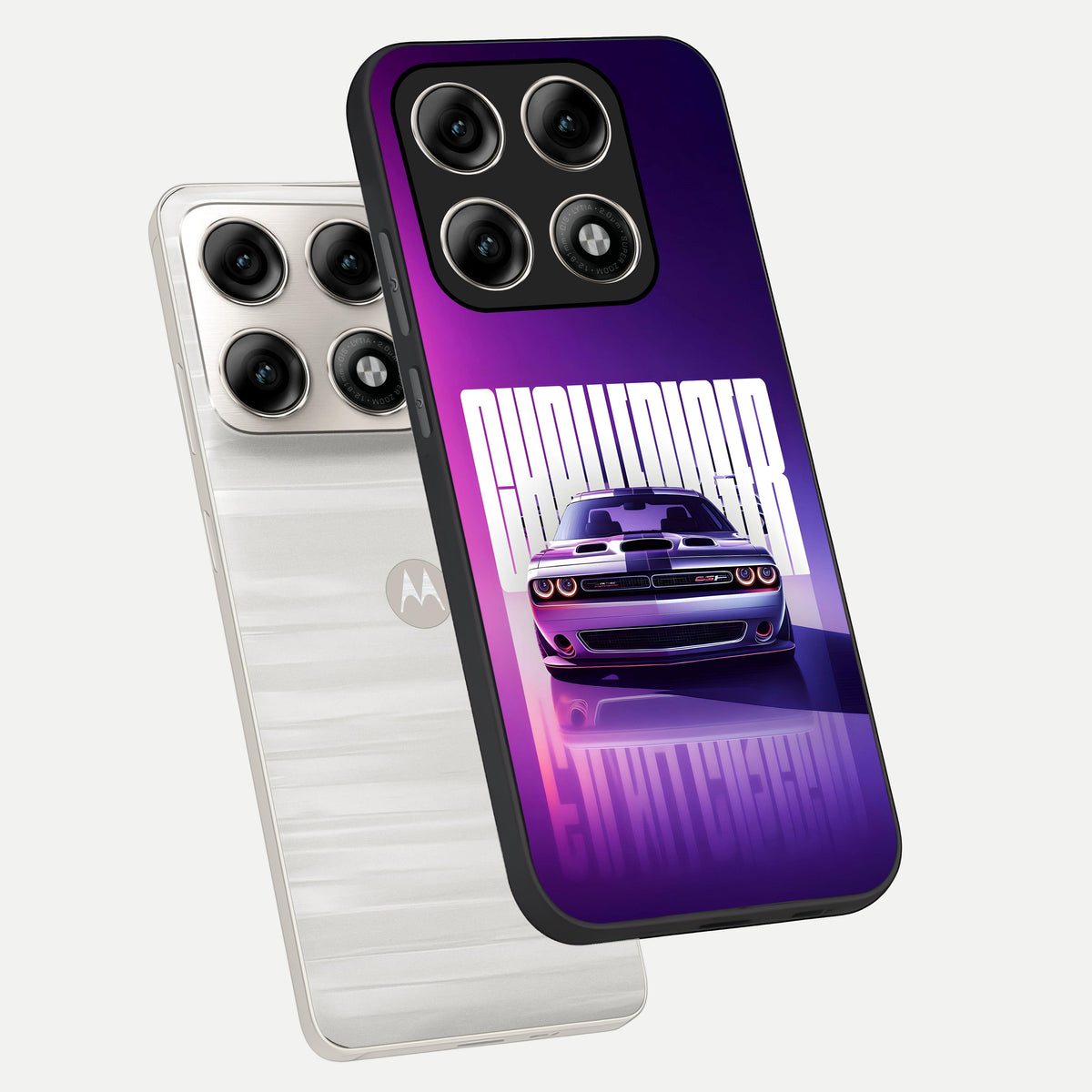  Midnight Muscle Ride phone case For Moto Edge 70 Pro showing premium glass back cover with detailed artwork