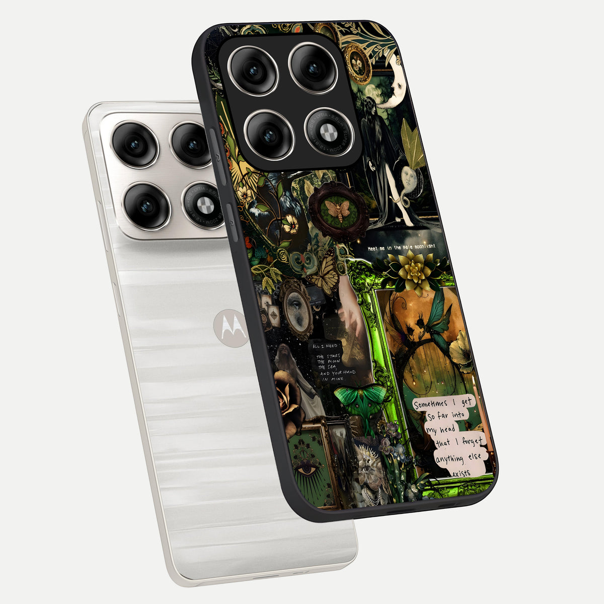 Mystic Woods Secret phone case For Moto Edge 70 Pro showing premium glass back cover with detailed artwork