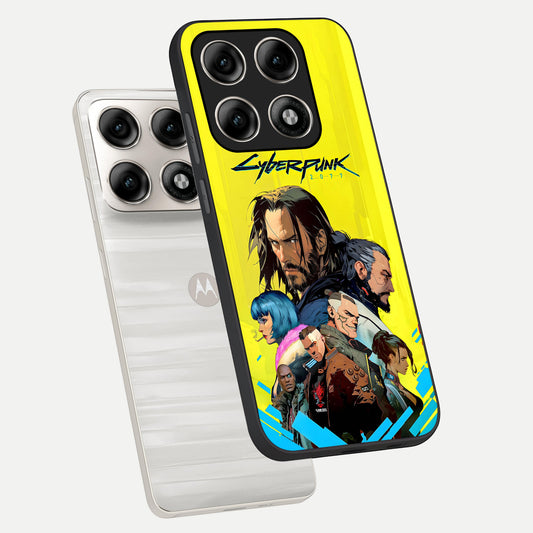  Neon Rebel Genesis phone case For Moto Edge 70 Pro showing premium glass back cover with detailed artwork