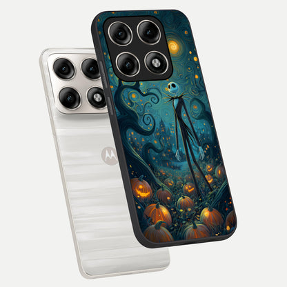 Pumpkin Moonlight Tale phone case For Moto Edge 70 Pro showing premium glass back cover with detailed artwork