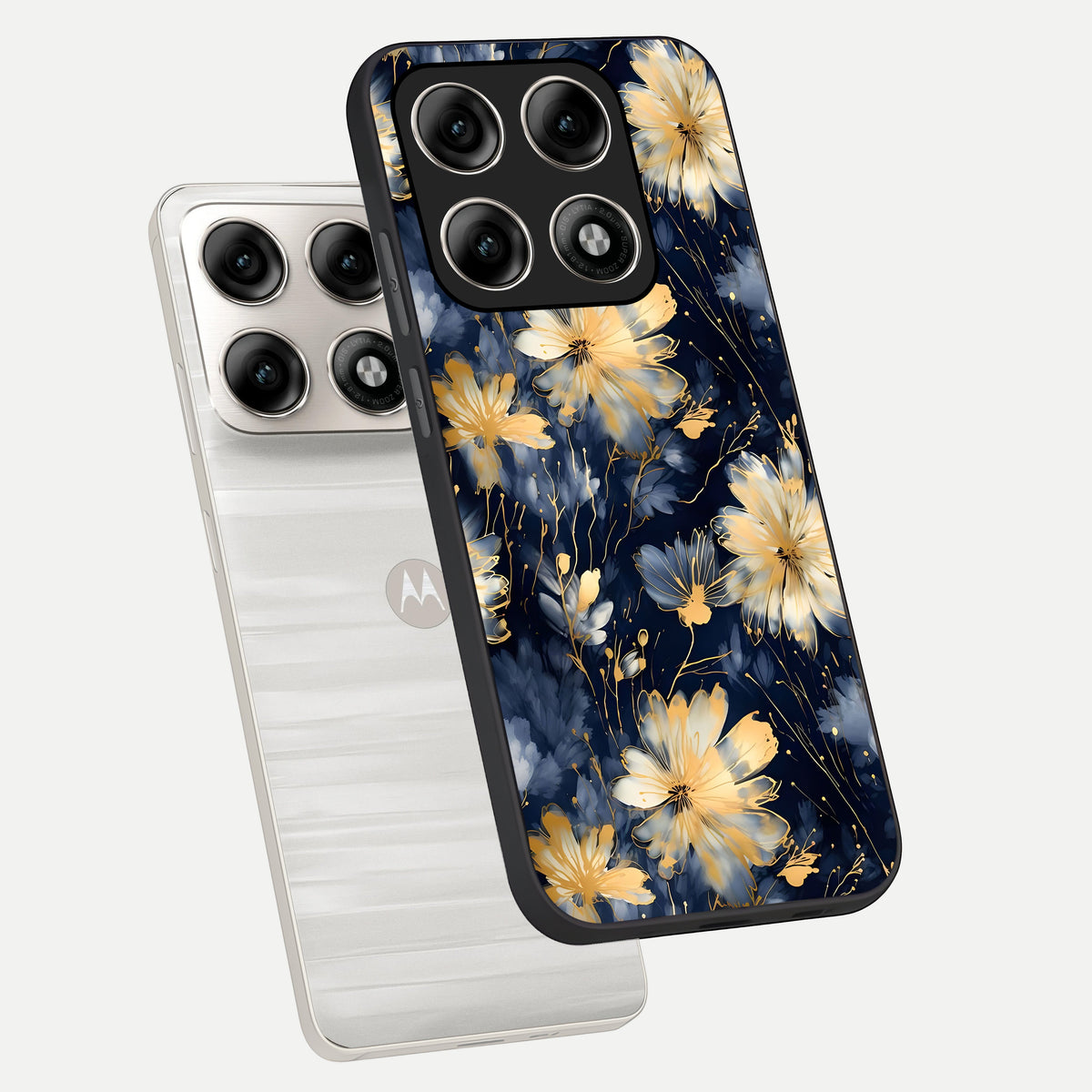  Royal Petal Dream phone case For Moto Edge 70 Pro showing premium glass back cover with detailed artwork