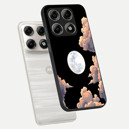  Shade Cloud Moon phone case For Moto Edge 70 Pro showing premium glass back cover with detailed artwork
