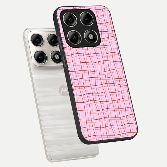  Soft Grid Bliss phone case For Moto Edge 70 Pro showing premium glass back cover with detailed artwork