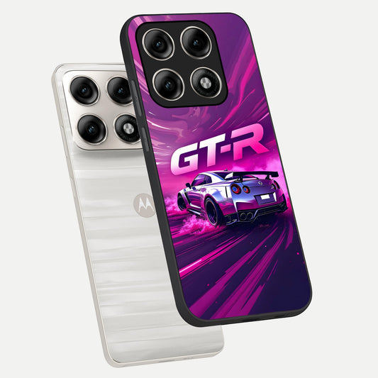  Speed Drift Legend phone case For Moto Edge 70 Pro showing premium glass back cover with detailed artwork