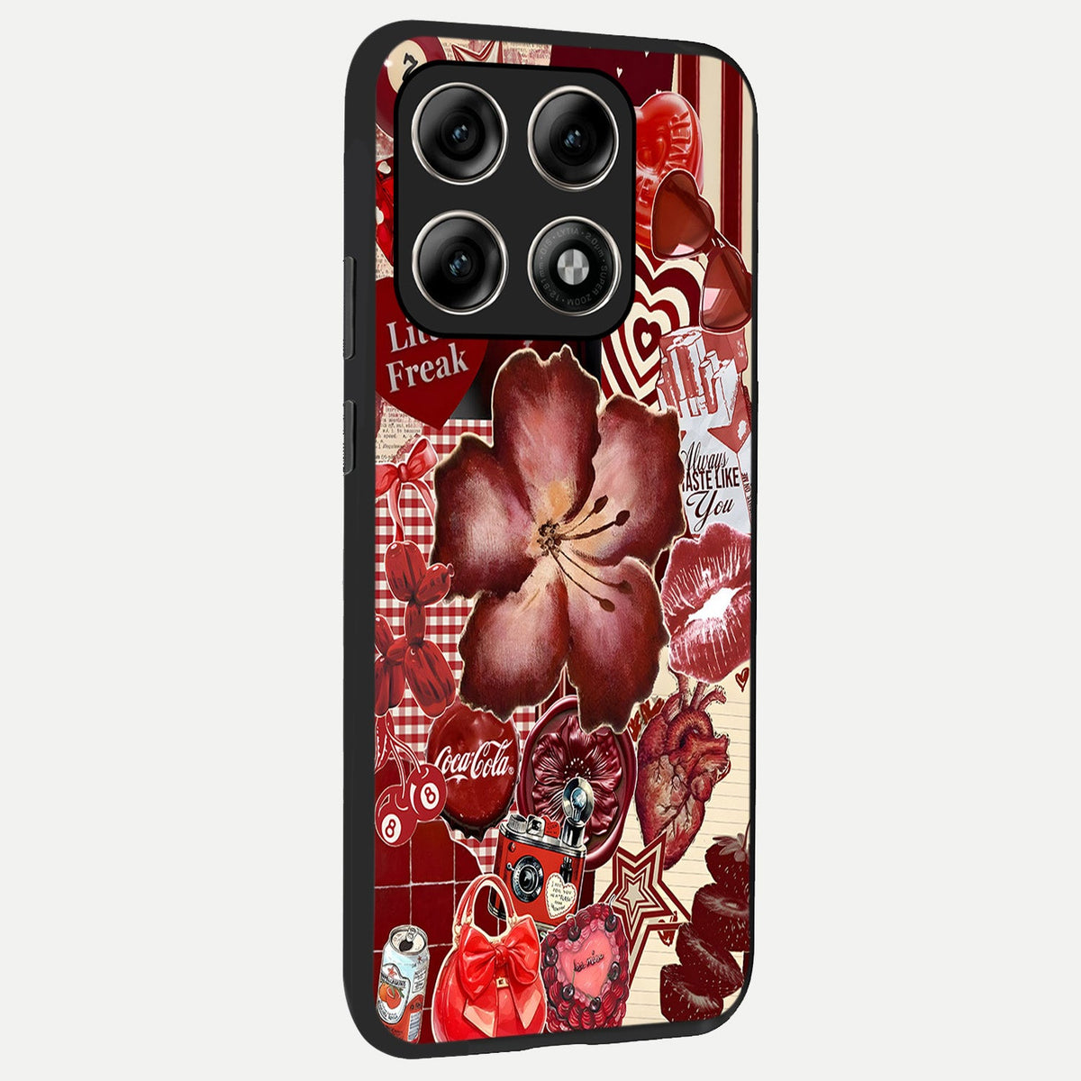  Aesthetic Little Freak back cover For Moto Edge 70 Pro slim fit glass case with vibrant aesthetic design