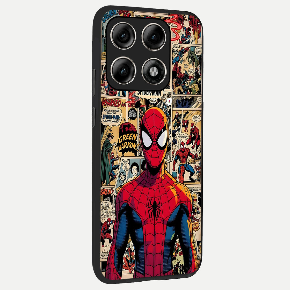  Aesthetic Spider back cover For Moto Edge 70 Pro slim fit glass case with vibrant aesthetic design