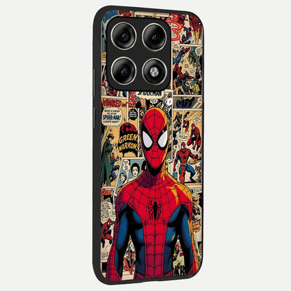  Aesthetic Spider back cover For Moto Edge 70 Pro slim fit glass case with vibrant aesthetic design