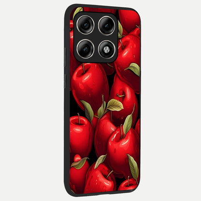  Apple Pattern back cover For Moto Edge 70 Pro slim fit glass case with vibrant aesthetic design
