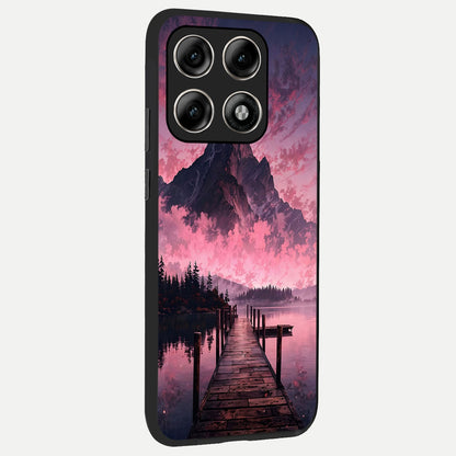  Beautiful Mountain View back cover For Moto Edge 70 Pro slim fit glass case with vibrant aesthetic design