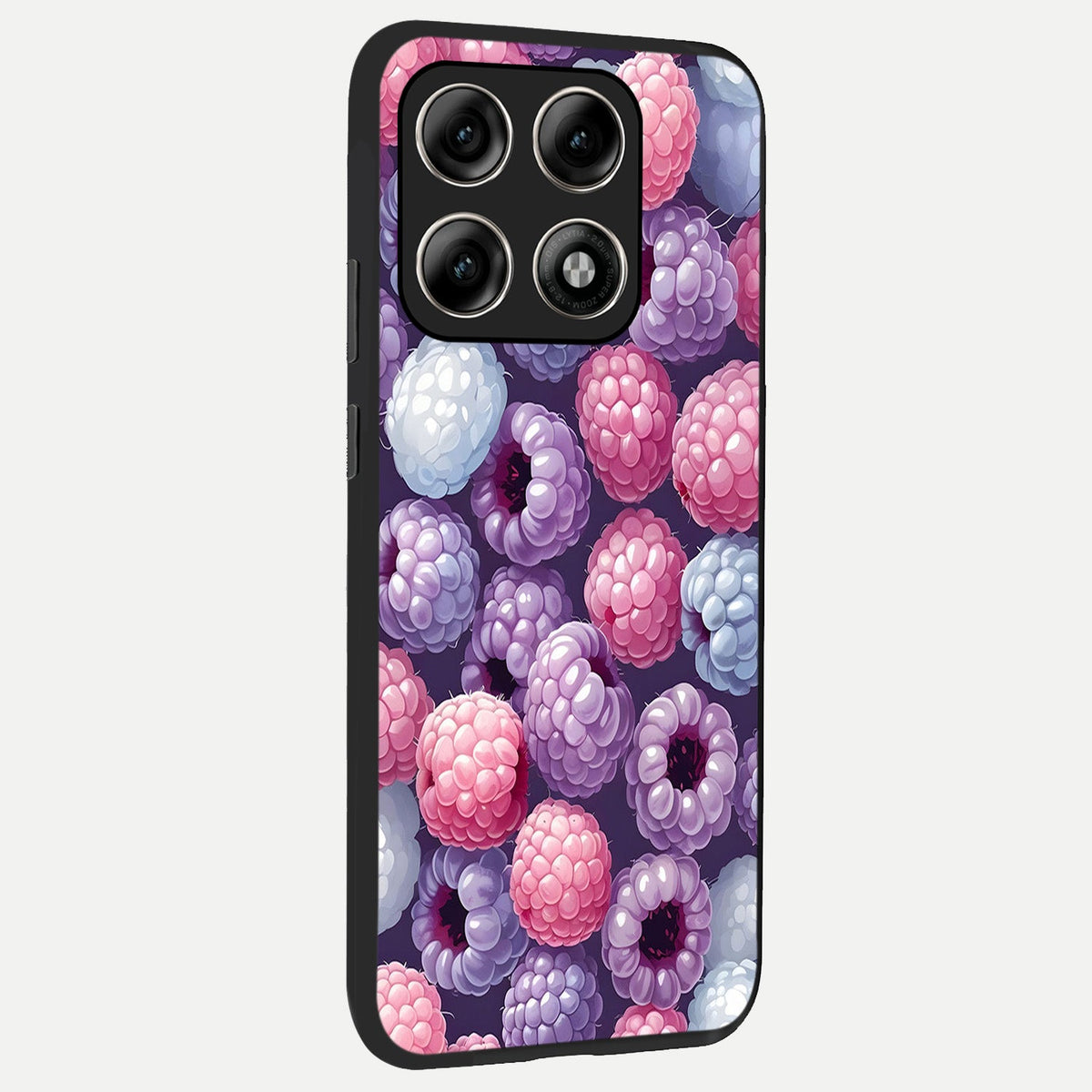  Berry Candy Pop back cover For Moto Edge 70 Pro slim fit glass case with vibrant aesthetic design