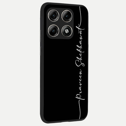  Black Tune Custom Name back cover For Moto Edge 70 Pro slim fit glass case with vibrant aesthetic design
