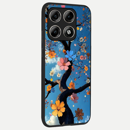  Blossom Dream Sky back cover For Moto Edge 70 Pro slim fit glass case with vibrant aesthetic design