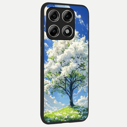  Blossom Sky Serenity back cover For Moto Edge 70 Pro slim fit glass case with vibrant aesthetic design