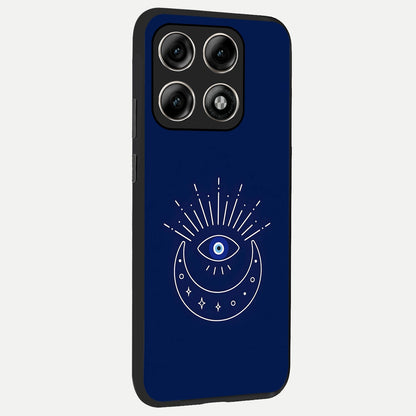  Blue Evil Eye back cover For Moto Edge 70 Pro slim fit glass case with vibrant aesthetic design