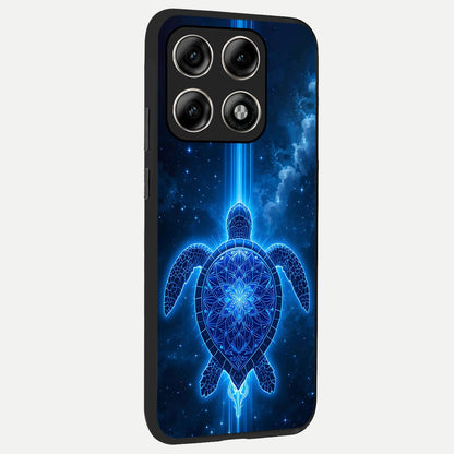  Blue Galaxy Turtle back cover For Moto Edge 70 Pro slim fit glass case with vibrant aesthetic design