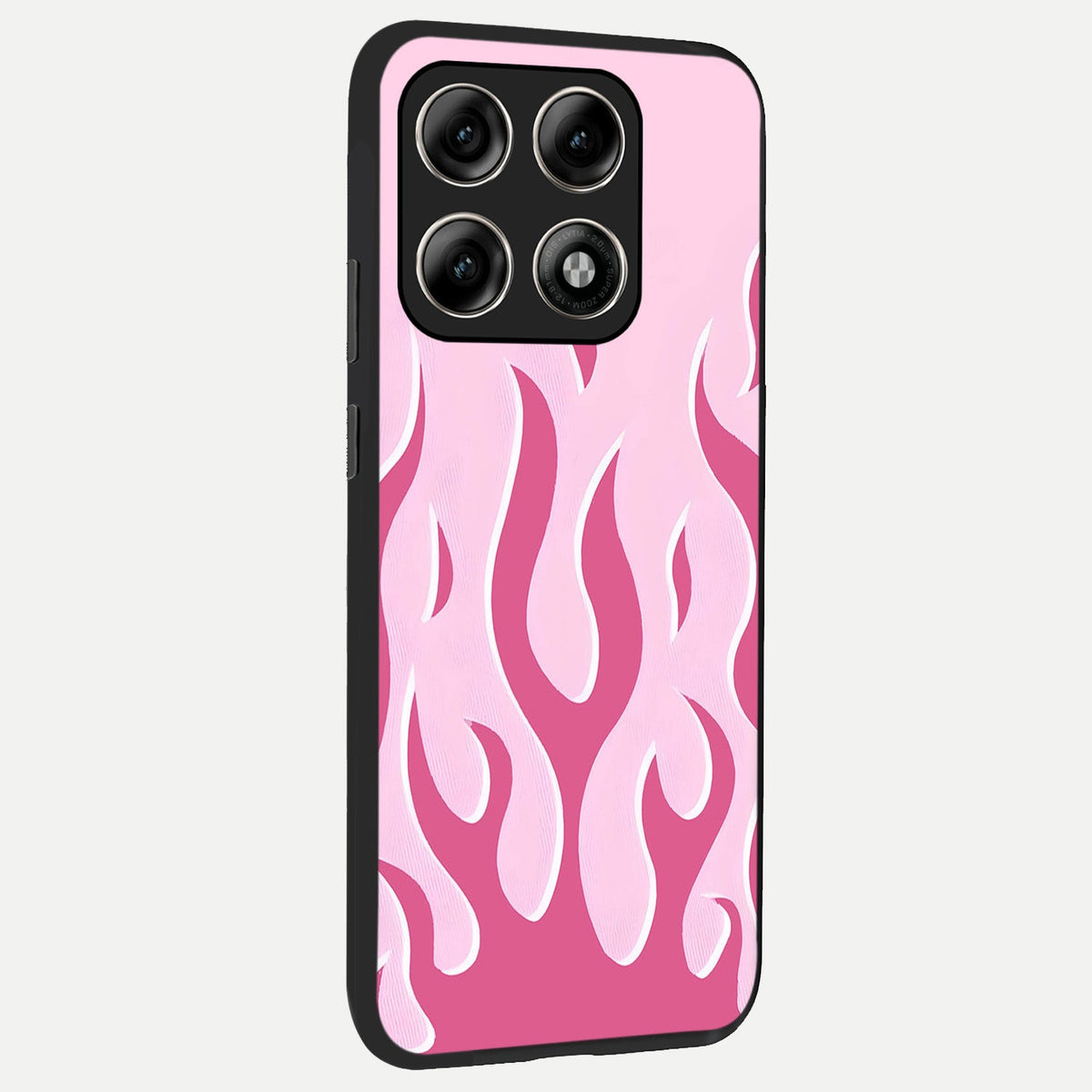  Blush Flame Energy back cover For Moto Edge 70 Pro slim fit glass case with vibrant aesthetic design