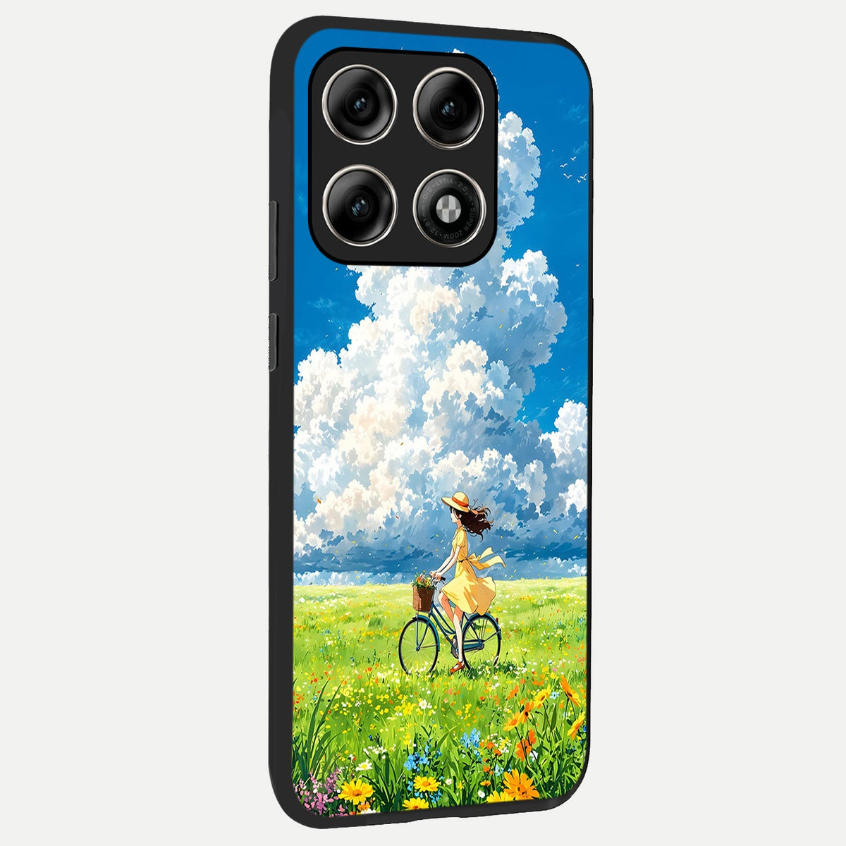  Breezy Meadow Ride back cover For Moto Edge 70 Pro slim fit glass case with vibrant aesthetic design