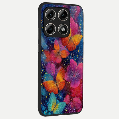  Butterfly Dream Mist back cover For Moto Edge 70 Pro slim fit glass case with vibrant aesthetic design