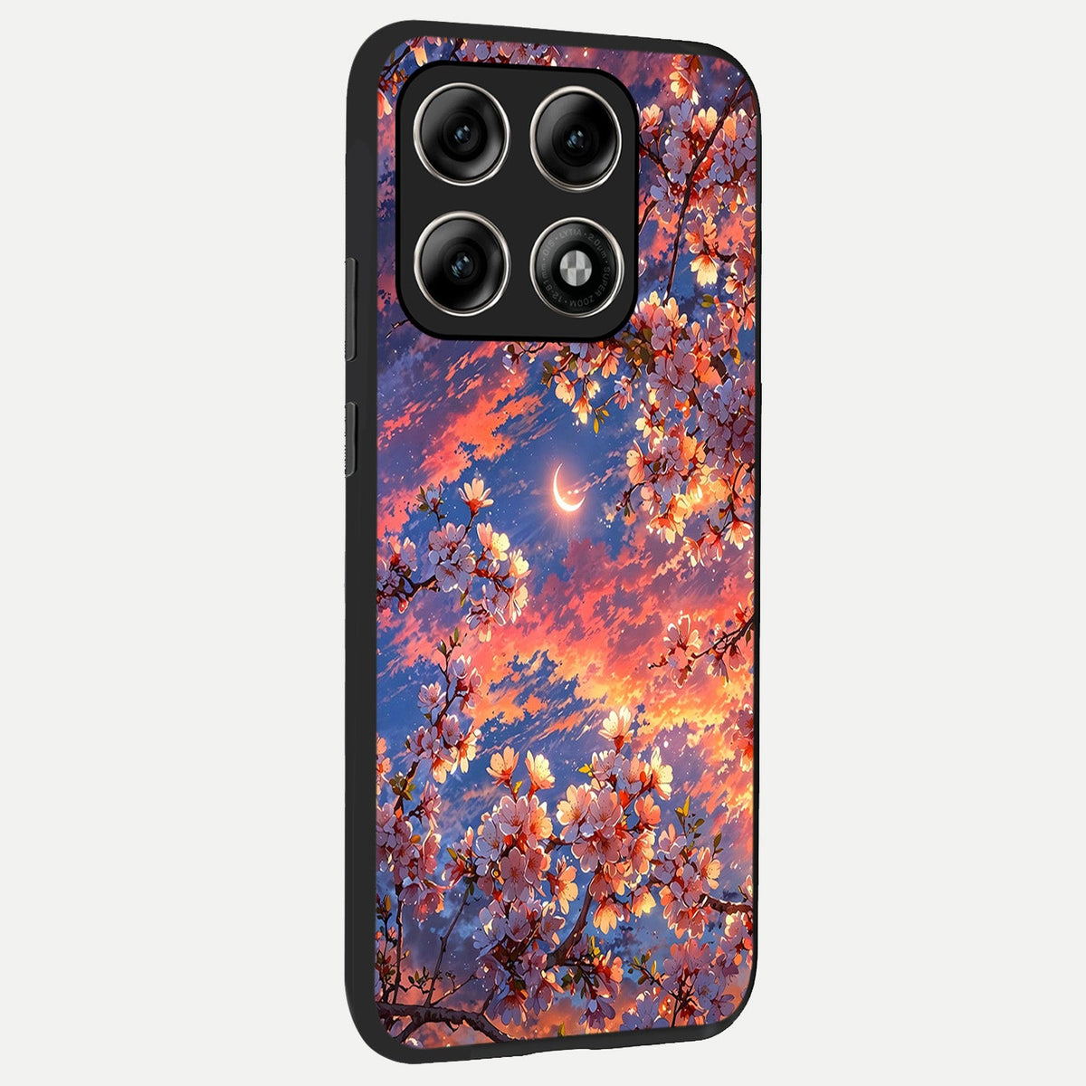  Celestial Sakura Sunset back cover For Moto Edge 70 Pro slim fit glass case with vibrant aesthetic design