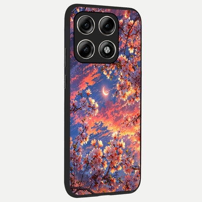  Celestial Sakura Sunset back cover For Moto Edge 70 Pro slim fit glass case with vibrant aesthetic design