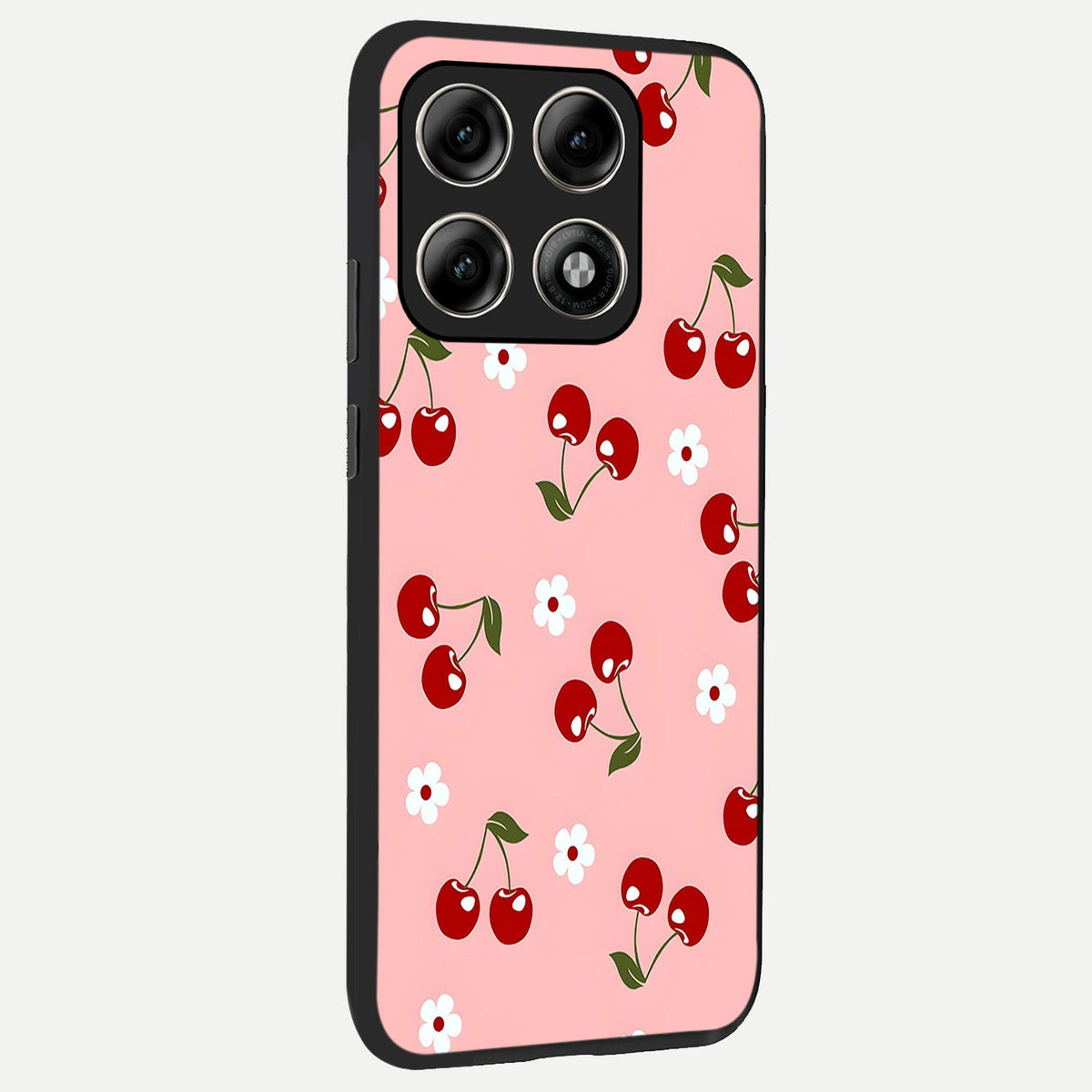  Cherry Love Mood back cover For Moto Edge 70 Pro slim fit glass case with vibrant aesthetic design