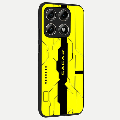  Circuit CYBERPUNK Custom Name back cover For Moto Edge 70 Pro slim fit glass case with vibrant aesthetic design