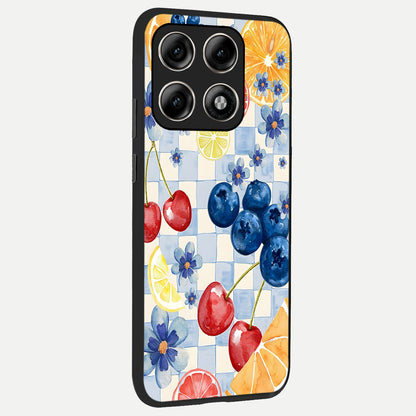  Citrus Bloom Joy back cover For Moto Edge 70 Pro slim fit glass case with vibrant aesthetic design