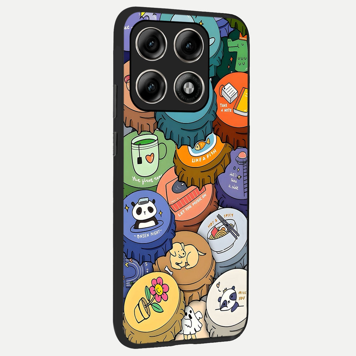  Coins Patterns back cover For Moto Edge 70 Pro slim fit glass case with vibrant aesthetic design