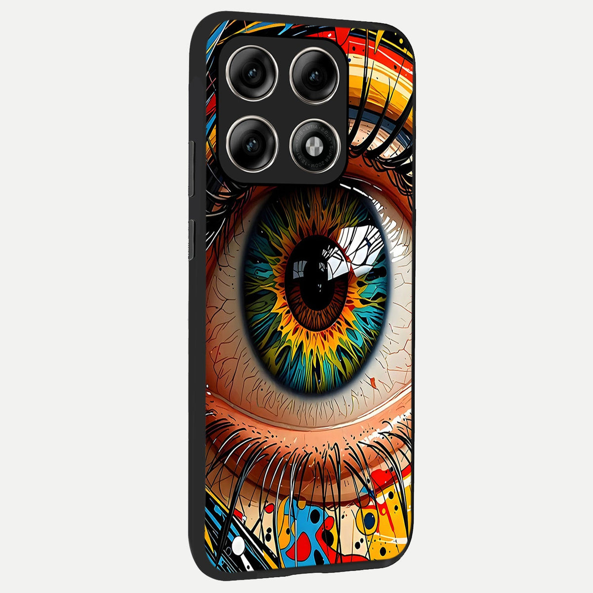  Colorful Eye back cover For Moto Edge 70 Pro slim fit glass case with vibrant aesthetic design