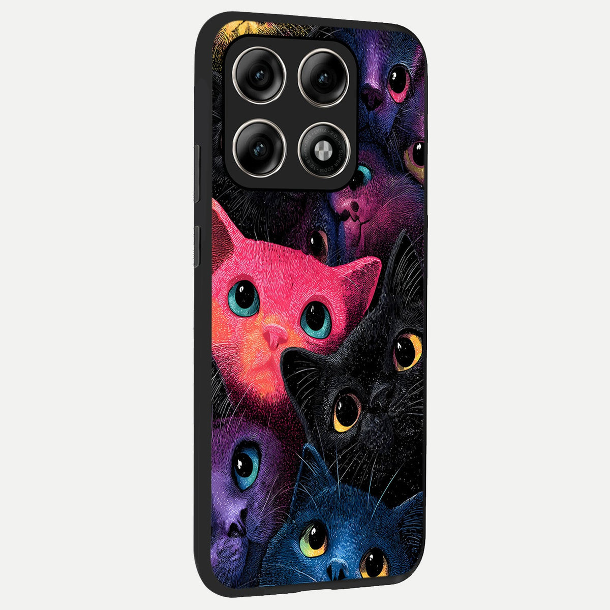  Cosmic Cats Dreams back cover For Moto Edge 70 Pro slim fit glass case with vibrant aesthetic design