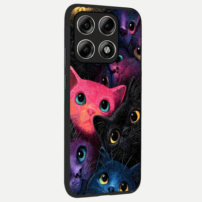  Cosmic Cats Dreams back cover For Moto Edge 70 Pro slim fit glass case with vibrant aesthetic design