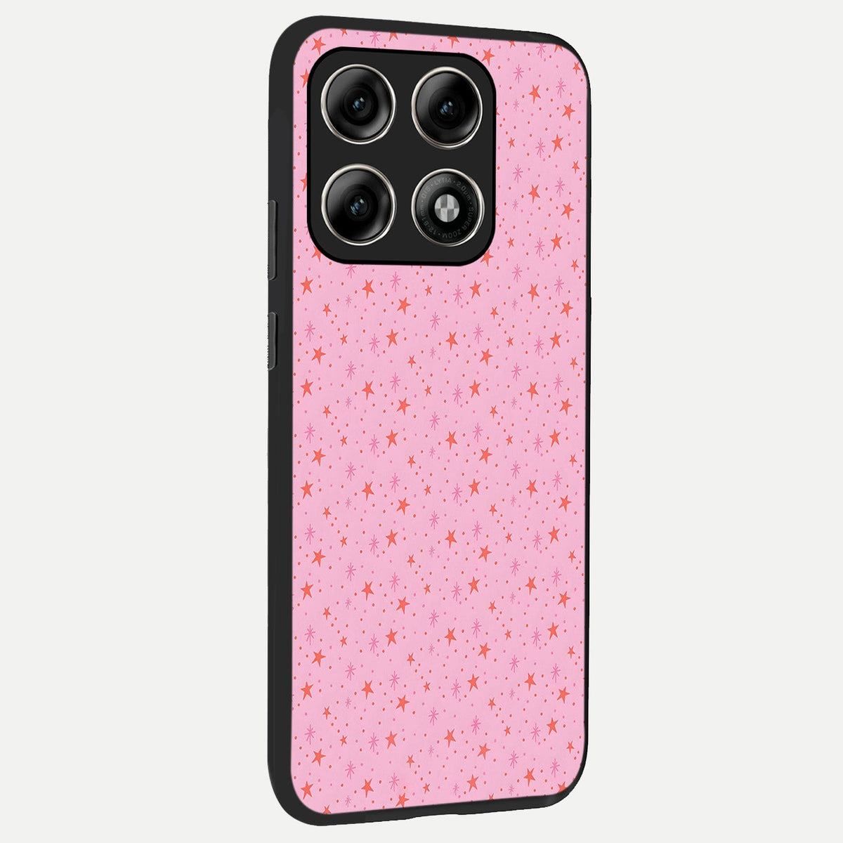  Cosmic Pink Sparkle back cover For Moto Edge 70 Pro slim fit glass case with vibrant aesthetic design