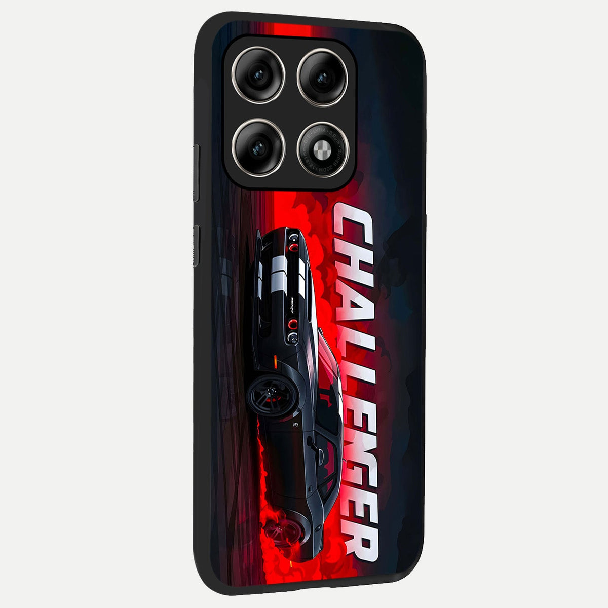  Crimson Challenger Fury back cover For Moto Edge 70 Pro slim fit glass case with vibrant aesthetic design