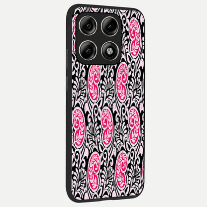  Crimson Paisley Charm back cover For Moto Edge 70 Pro slim fit glass case with vibrant aesthetic design