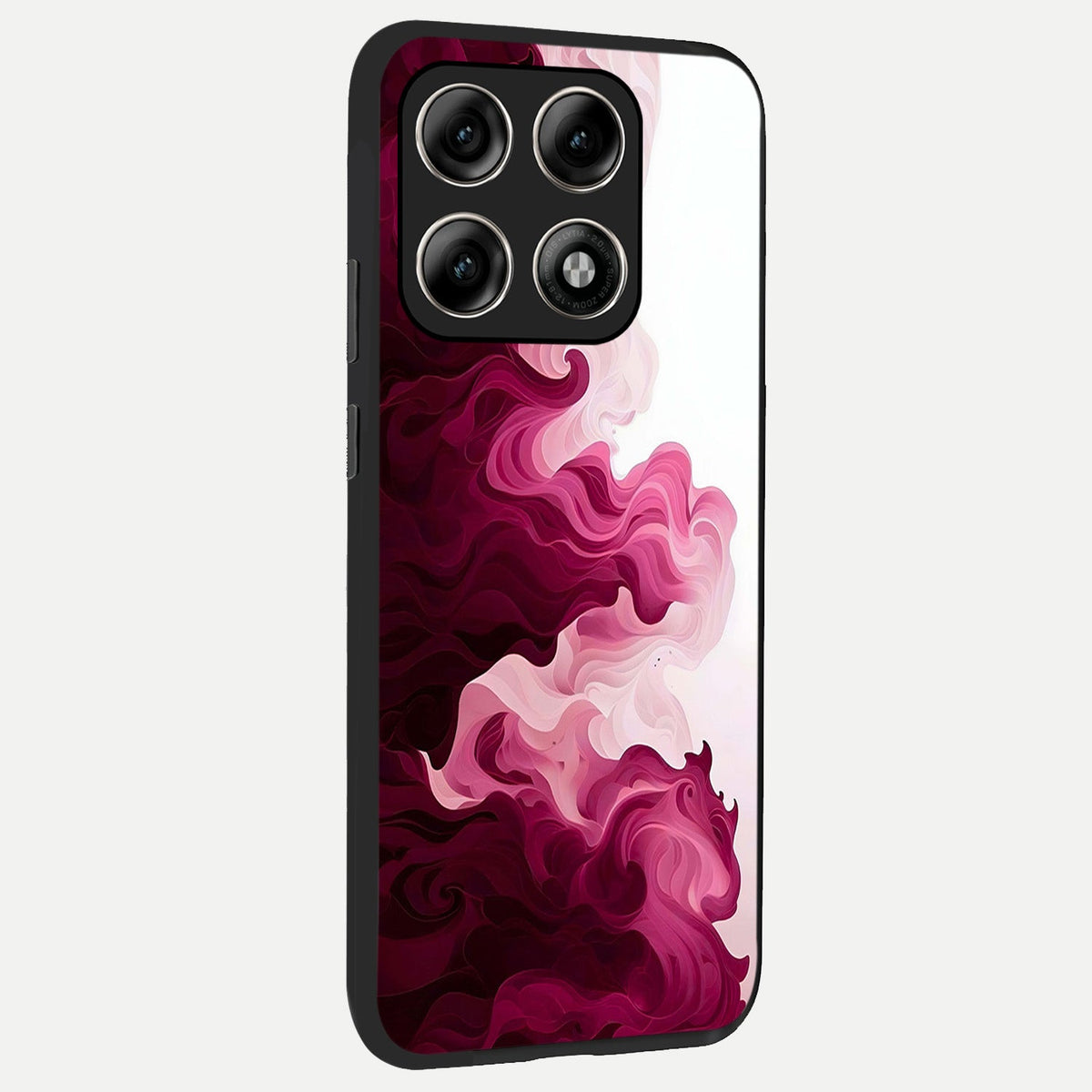  Crimson Wave Flow back cover For Moto Edge 70 Pro slim fit glass case with vibrant aesthetic design