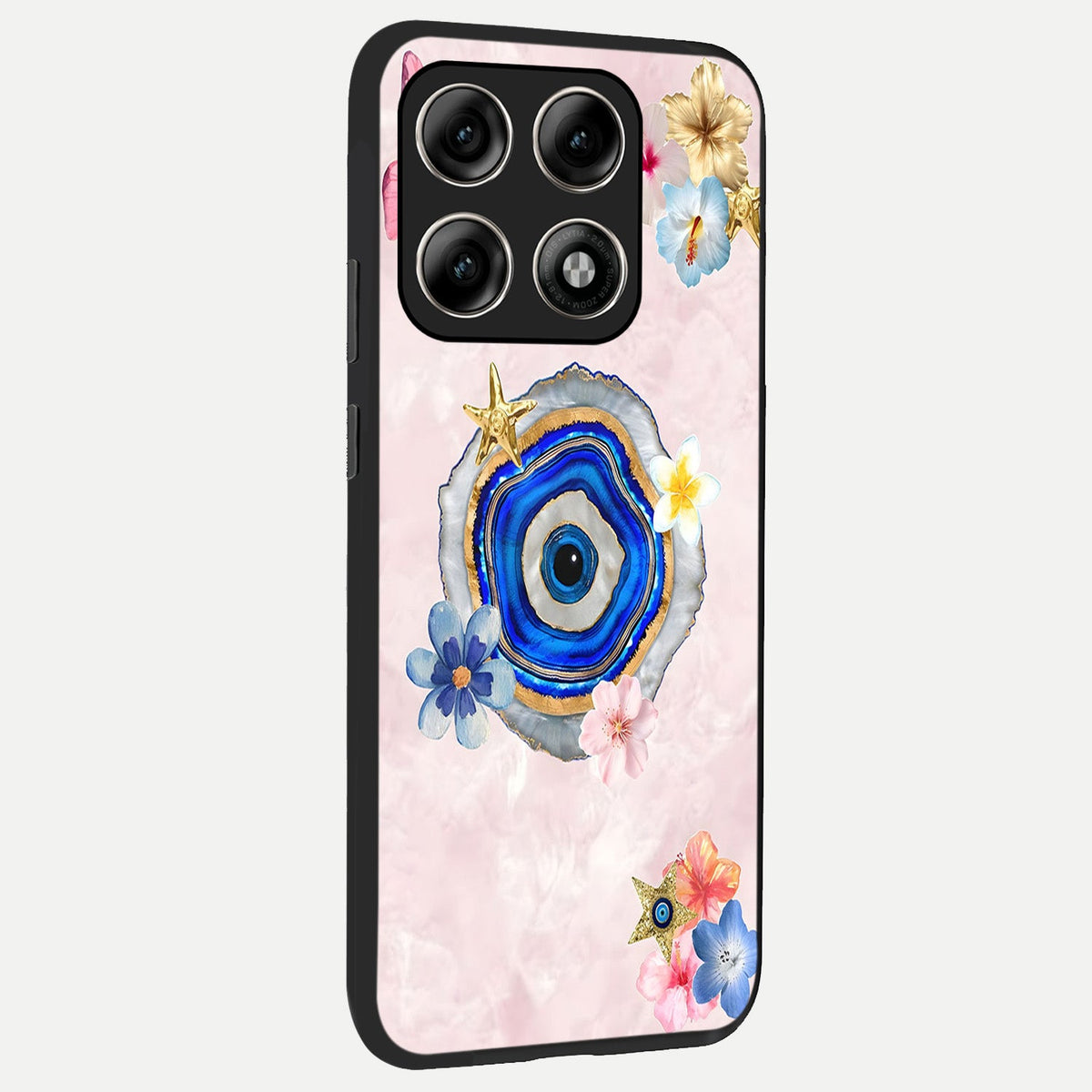  Divine Aura Bloom back cover For Moto Edge 70 Pro slim fit glass case with vibrant aesthetic design