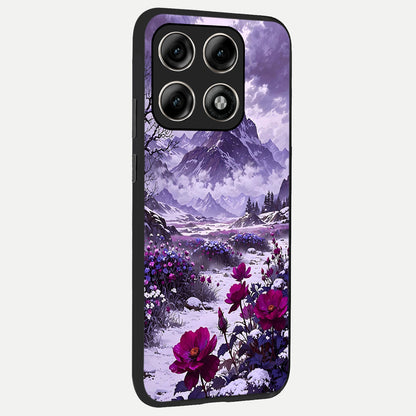  Flower Mountain View back cover For Moto Edge 70 Pro slim fit glass case with vibrant aesthetic design