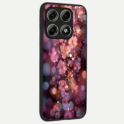  Glowing Petal Bliss back cover For Moto Edge 70 Pro slim fit glass case with vibrant aesthetic design